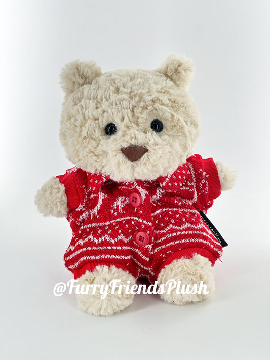 Bartholomew Bear Junior cute clothes outfits - Christmas red pajamas