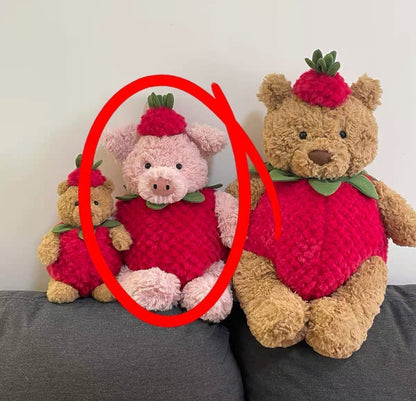 Bartholomew bear cute clothes outfits - strawberry(tiny/medium/large/huge)