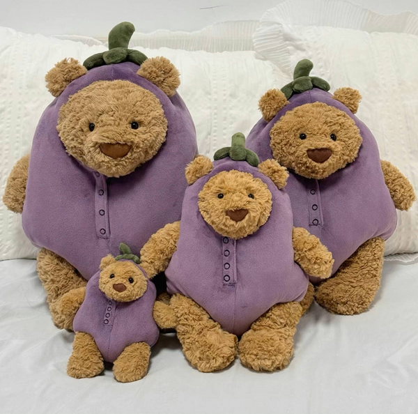 Bartholomew bear cute clothes outfits - eggplant(small/medium/large/huge)