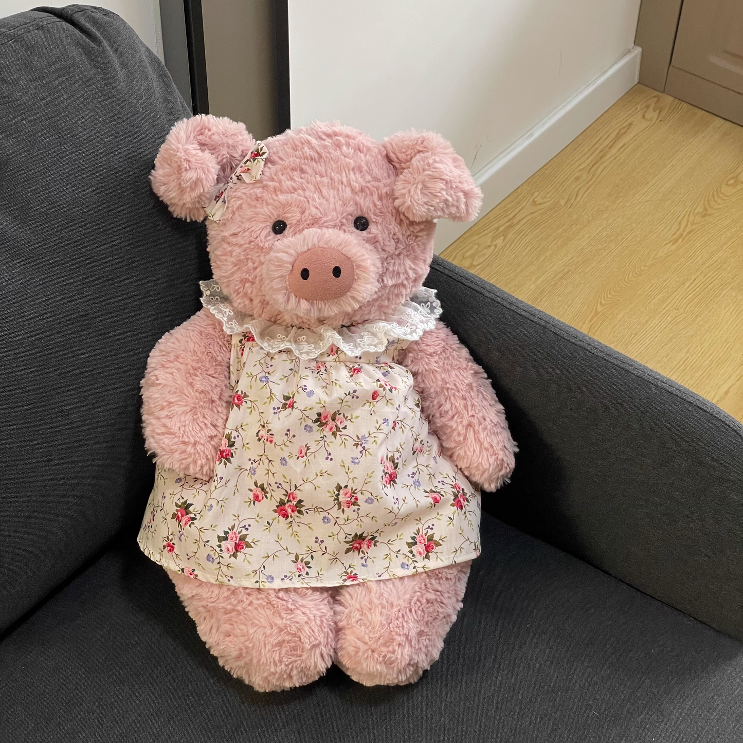 Bartholomew bear cute custom clothes outfits - Rose floral dress - FX27 (Medium/Large/Huge)