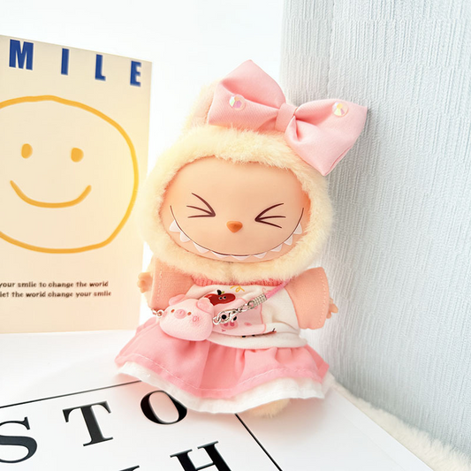 4inch bag charm cute custom clothes outfits - pink piggy dress with bag