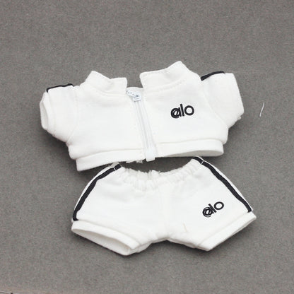 Labubu 4inch bag charm clothes outfits - alo logo - 062374