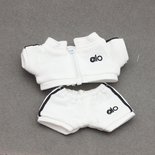 Labubu 4inch bag charm clothes outfits - alo logo - 062374