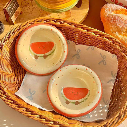 Adorable Cute Fruit Ceramic Dip Bowls – Sauce, Condiments & Hot Pot Seasoning Plates set of 4