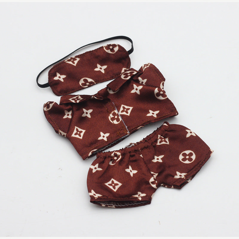 Labubu 4inch bag charm clothes outfits - logo sleepwear - 062378