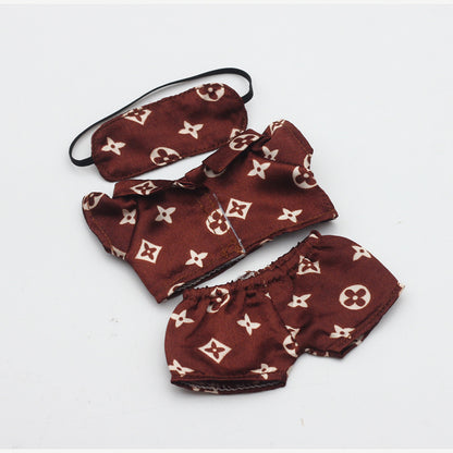 Labubu 4inch bag charm clothes outfits - logo sleepwear - 062378