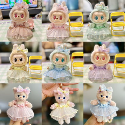 4inch bag charm cute custom clothes outfits - colorful dress - 020224/020225/020226