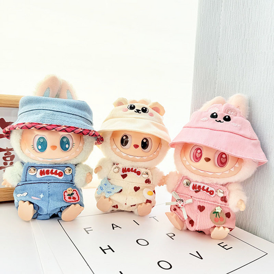 4inch bag charm cute custom clothes outfits - animal overalls - 0507