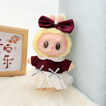 4inch bag charm cute custom clothes outfits - Red elegant dress