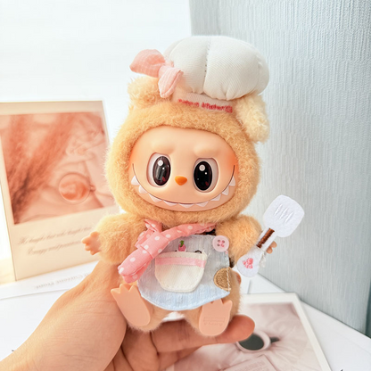 4inch bag charm cute custom clothes outfits - red/pink kitchen chef - 052318/052319