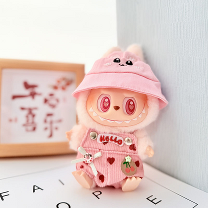 4inch bag charm cute custom clothes outfits - animal overalls - 0507