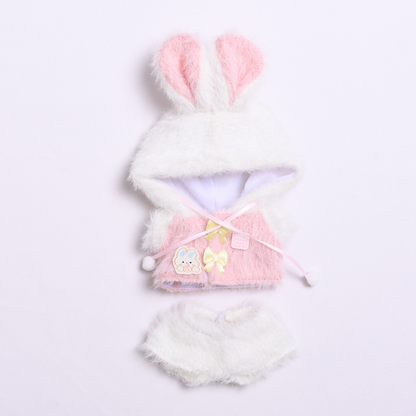 4inch bag charm cute custom clothes outfits - Blue and pink bunny