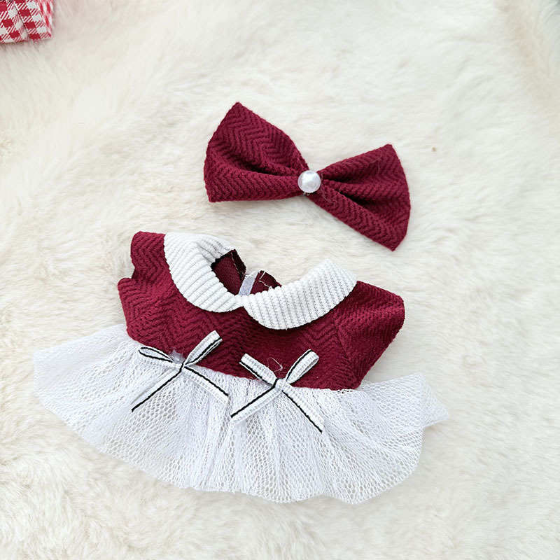 4inch bag charm cute custom clothes outfits - Red elegant dress