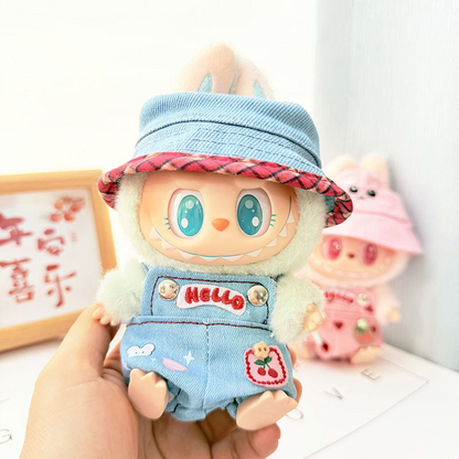 4inch bag charm cute custom clothes outfits - animal overalls - 0507