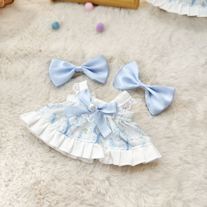 4inch bag charm cute custom clothes outfits - blue sea dress