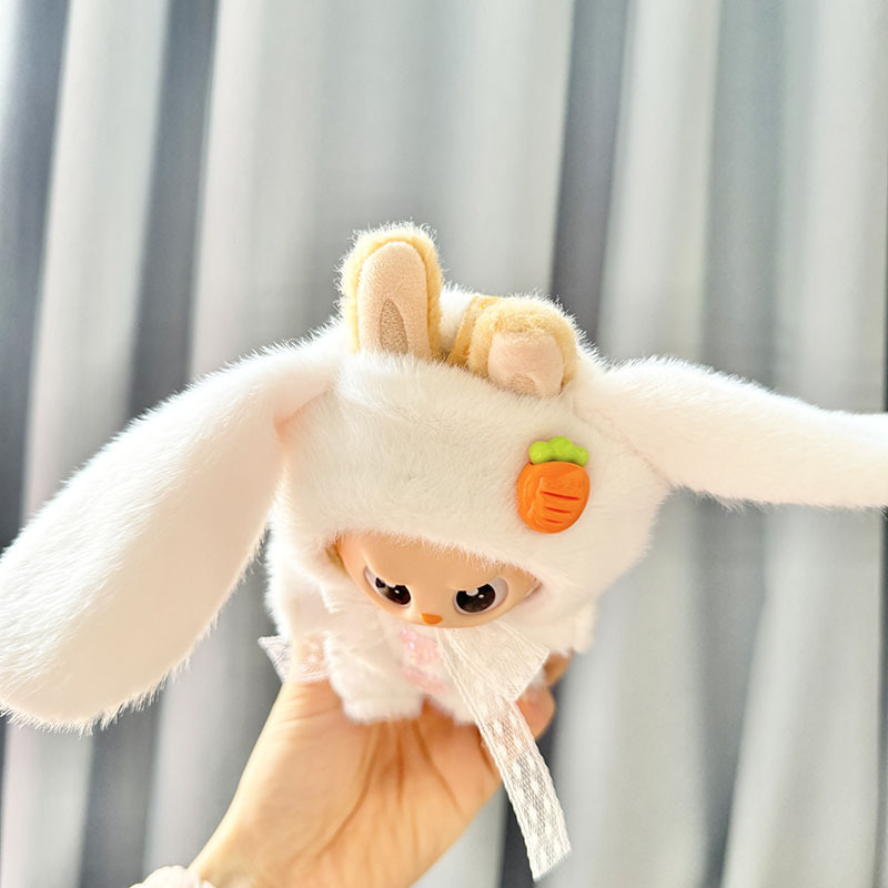 4inch bag charm cute custom clothes outfits - white bunny