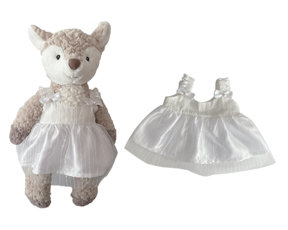 White Tulle Dress for Bartholomew Bear Plush – 14-Inch Outfit