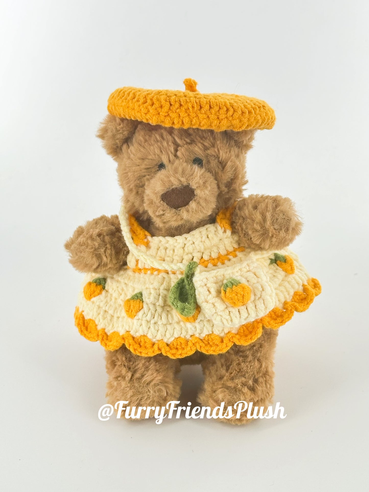 Bartholomew bear bag charm cute crochet clothes outfits