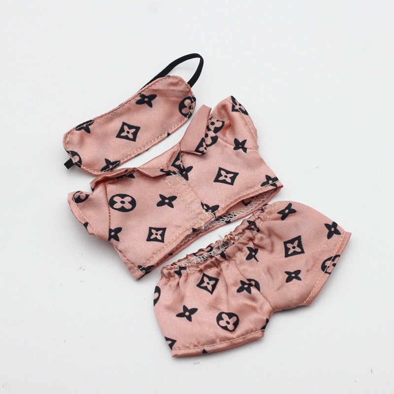 Labubu 4inch bag charm clothes outfits - logo sleepwear - 062379