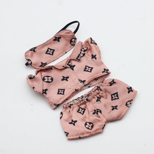 Labubu 4inch bag charm clothes outfits - logo sleepwear - 062379