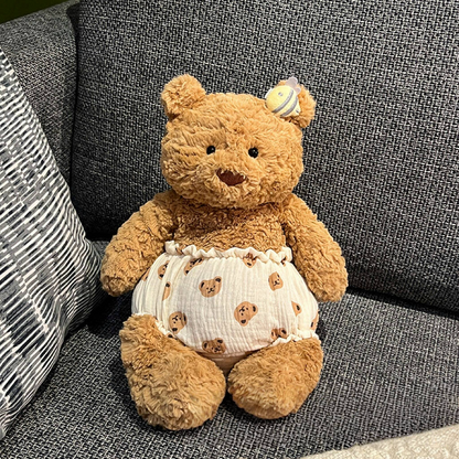 Medium/Large Bartholomew bear cute custom clothes outfits - Multiple color pull-ups & bee clip