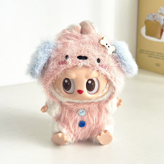 4inch bag charm cute custom clothes outfits - pink puppy - 053131