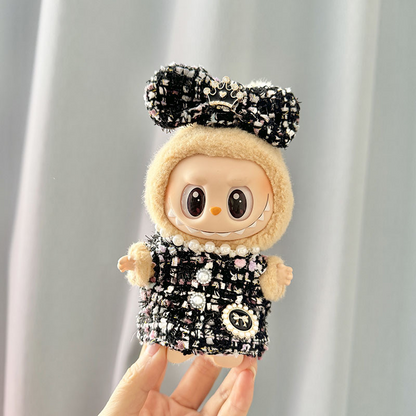 4inch bag charm cute custom clothes outfits - Elegant dress with bow