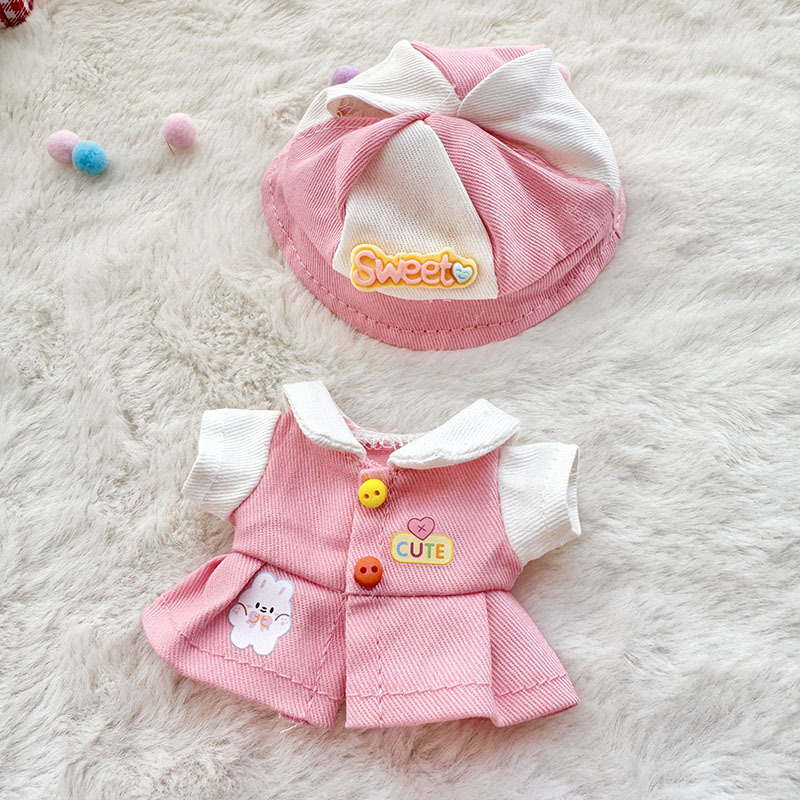 4inch bag charm cute custom clothes outfits - pink & blue baby