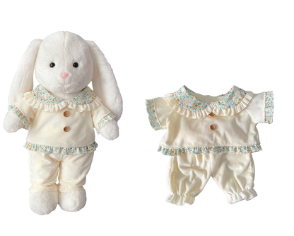 Large Bartholomew Bear & 16" Plush Clothes Outfit - Yellow Pajama Set