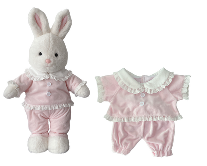 Large Bartholomew Bear & 16" Plush Clothes Outfit - Pink Pajama 2-Piece Set