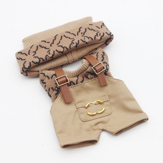 Labubu 4inch bag charm clothes outfits - CC logo - 062341