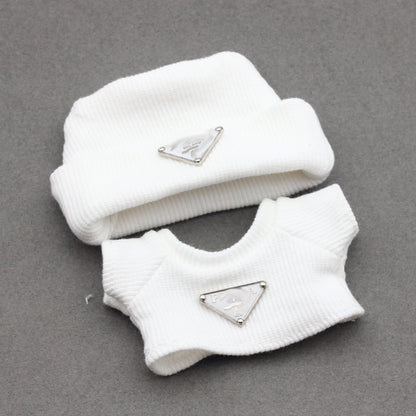 Labubu 4inch bag charm clothes outfits - P logo - 062350