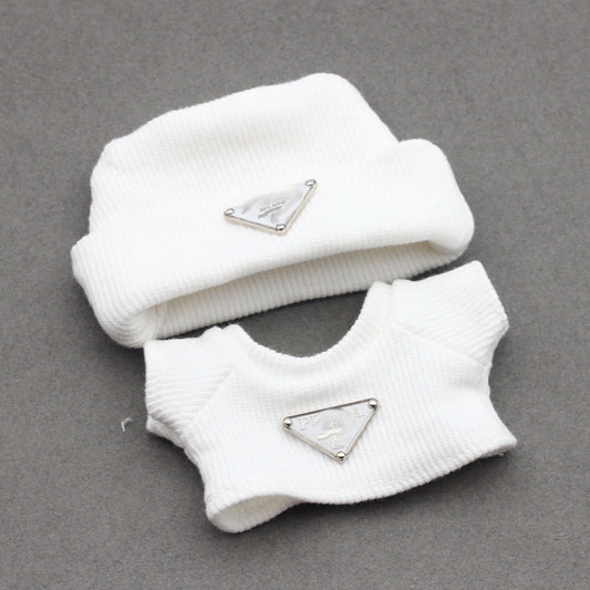 Labubu 4inch bag charm clothes outfits - P logo - 062350