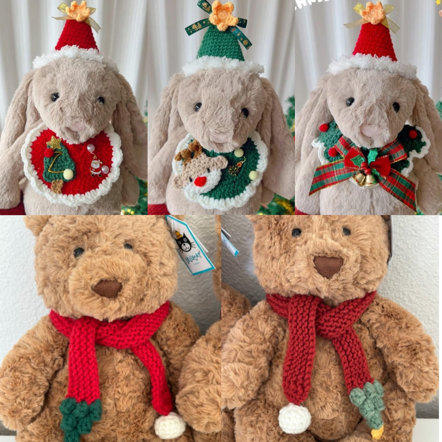 Christmas - medium/large plush cute crochet clothes outfits