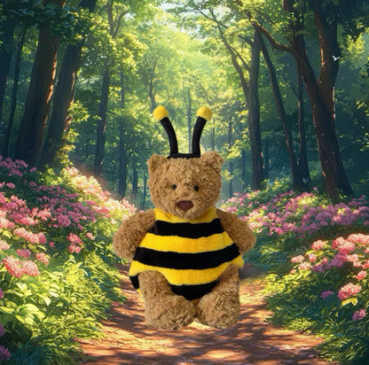 Bumblebee Costume for Bartholomew Bear Plush – 6–16 Inch Outfit