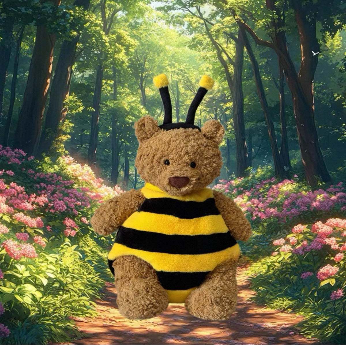 Bumblebee Costume for Bartholomew Bear Plush – 6–16 Inch Outfit