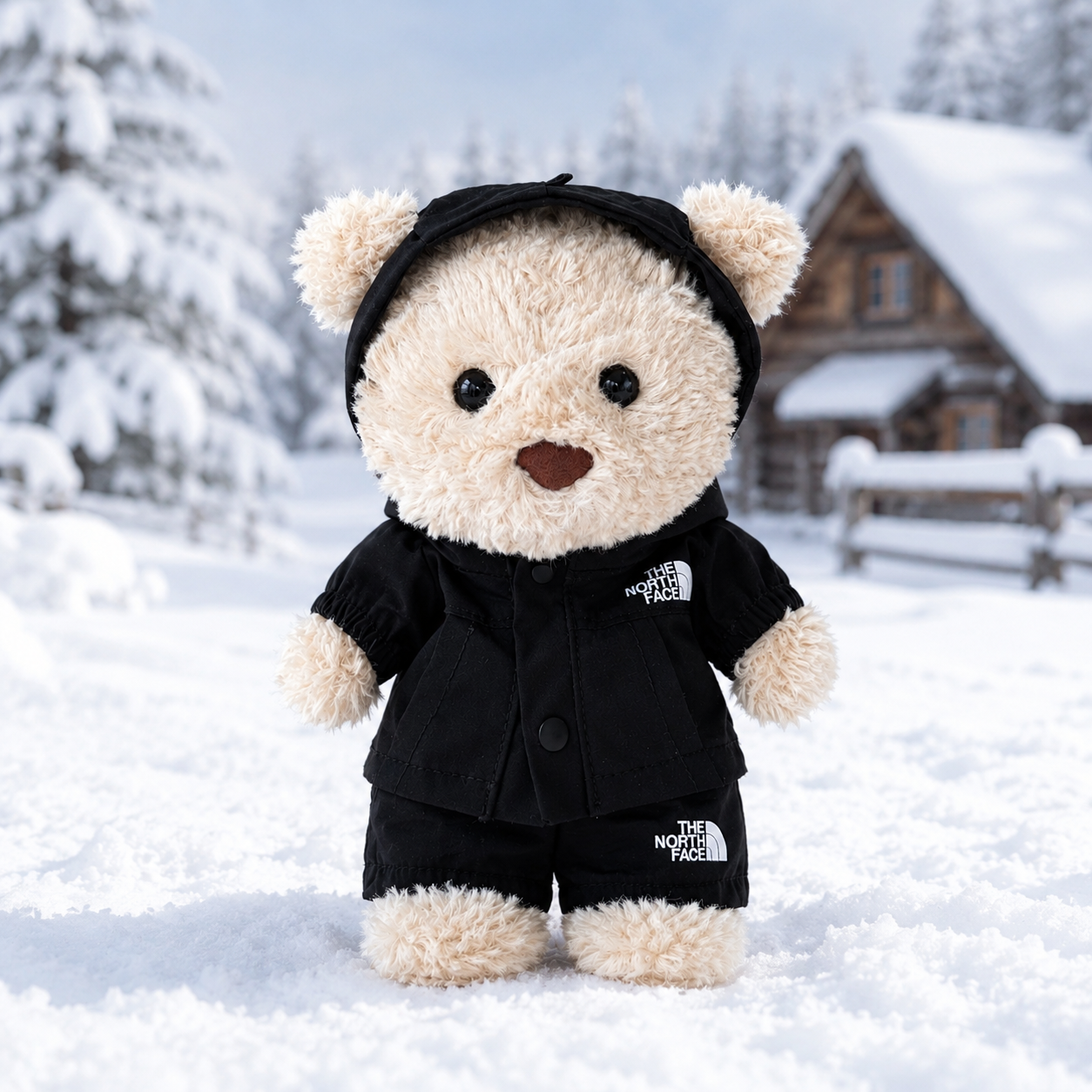 COMING SOON*Bartholomew Bear Junior clothes outfits - Black Outdoor Winter Jacket Outfit Set