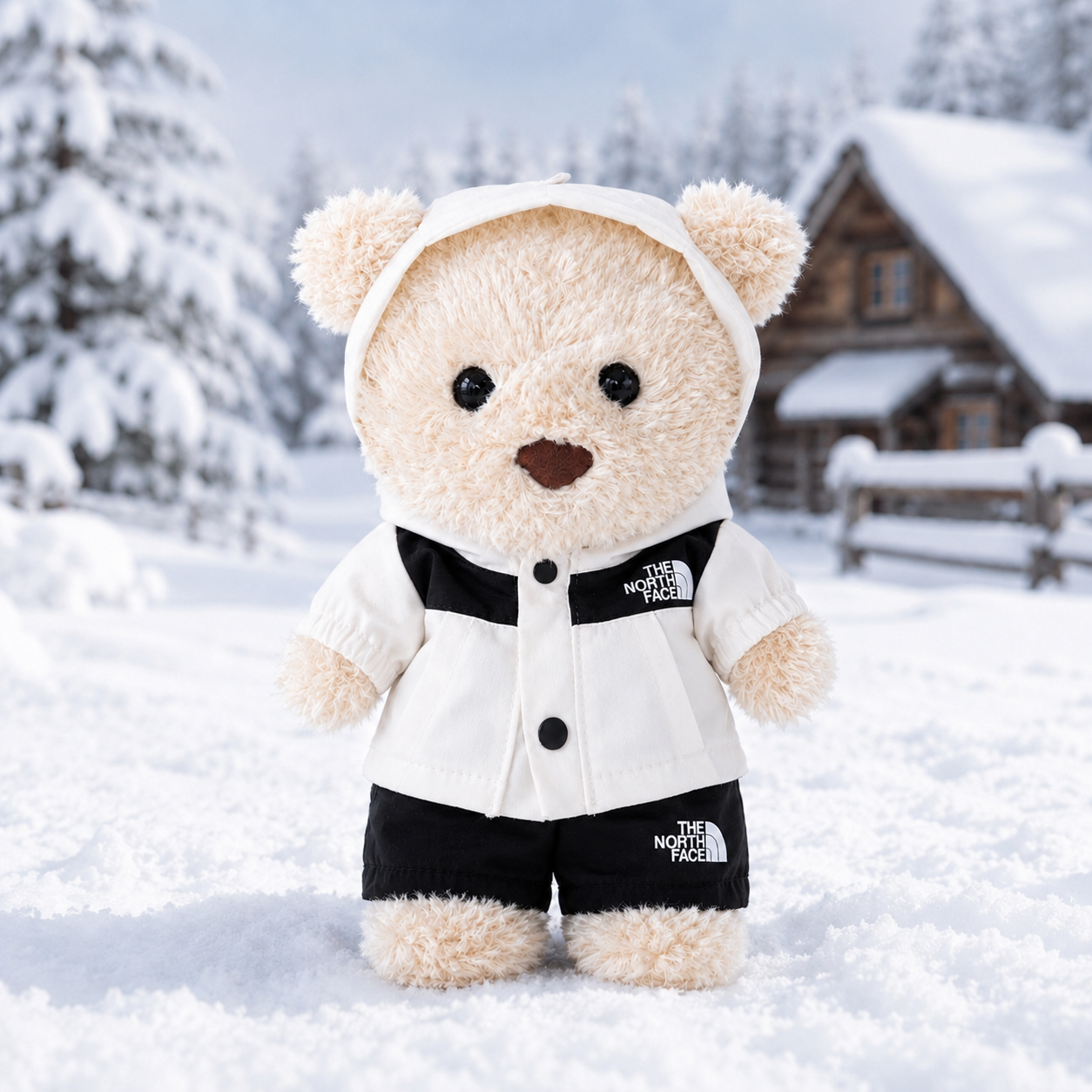 COMING SOON*Bartholomew Bear Junior clothes outfits - White Outdoor Winter Jacket Outfit Set
