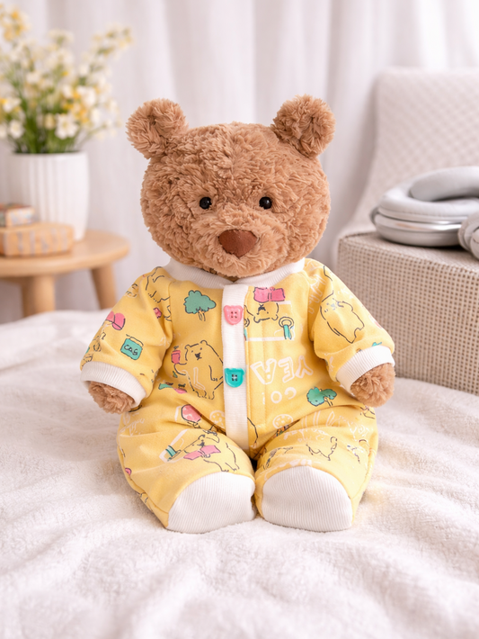 Yellow Romper for Bartholomew Bear Plush – 10–16 Inch Outfit