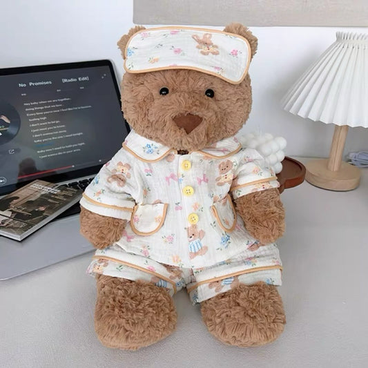 Floral Bear Pajamas for Bartholomew Bear Plush – 10–16 Inch Outfit