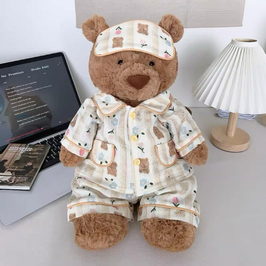 Flower Bear Pajamas for Bartholomew Bear Plush – 10–16 Inch Outfit