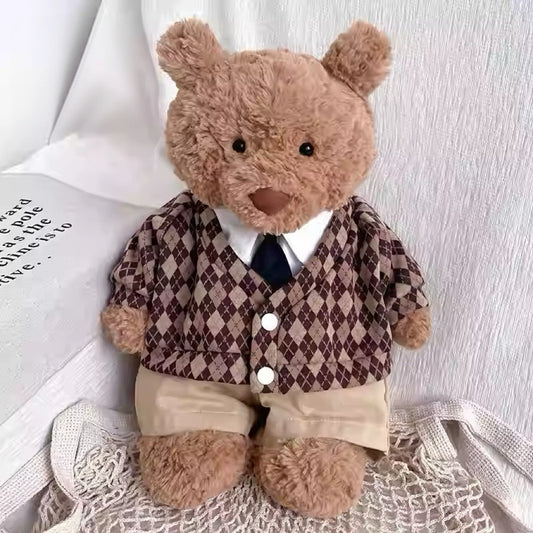 Brown Cardigan Set for Bartholomew Bear Plush – 10–22 Inch Outfit