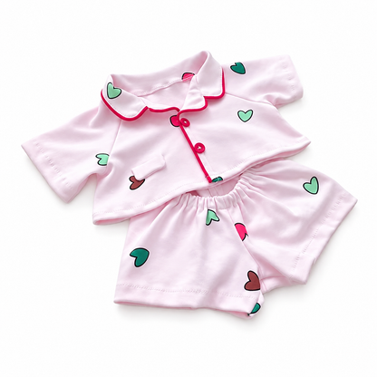 Bartholomew bear cute clothes outfits - Pink Heart Dream Loungewear Set