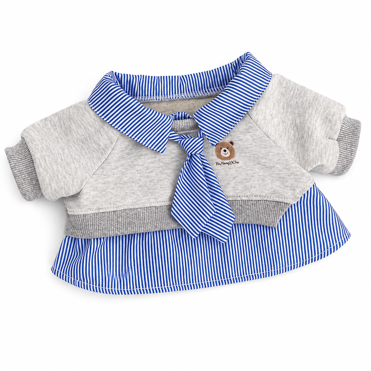 Bartholomew bear cute clothes outfits - Layered Sweatshirt Shirt with Tie