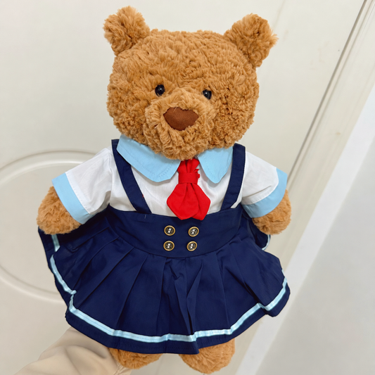 School Uniform Dress for Bartholomew Bear Plush – 14-Inch Outfit