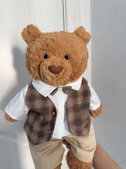 Male Detective Outfit for Bartholomew Bear Plush – 14-Inch Outfit