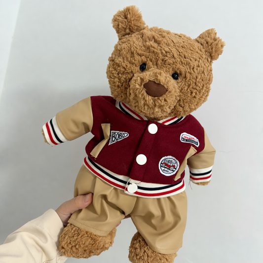 Baseball Jacket for Bartholomew Bear Plush – 14-Inch Outfit
