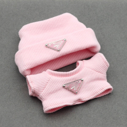 Labubu 4inch bag charm clothes outfits - P logo - 062349
