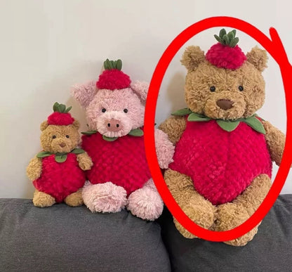 Bartholomew bear cute clothes outfits - strawberry(tiny/medium/large/huge)