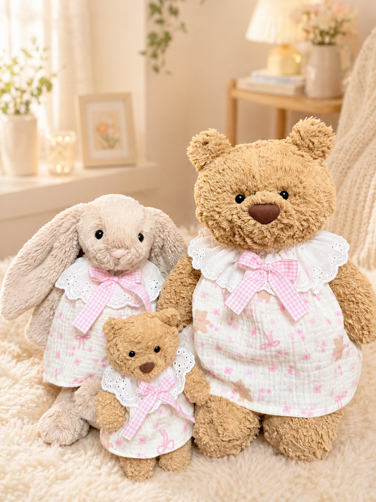 Bartholomew bear cute clothes outfits dress - Pink Bear